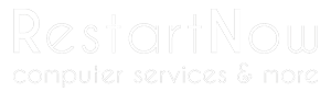 RestartNow logo white